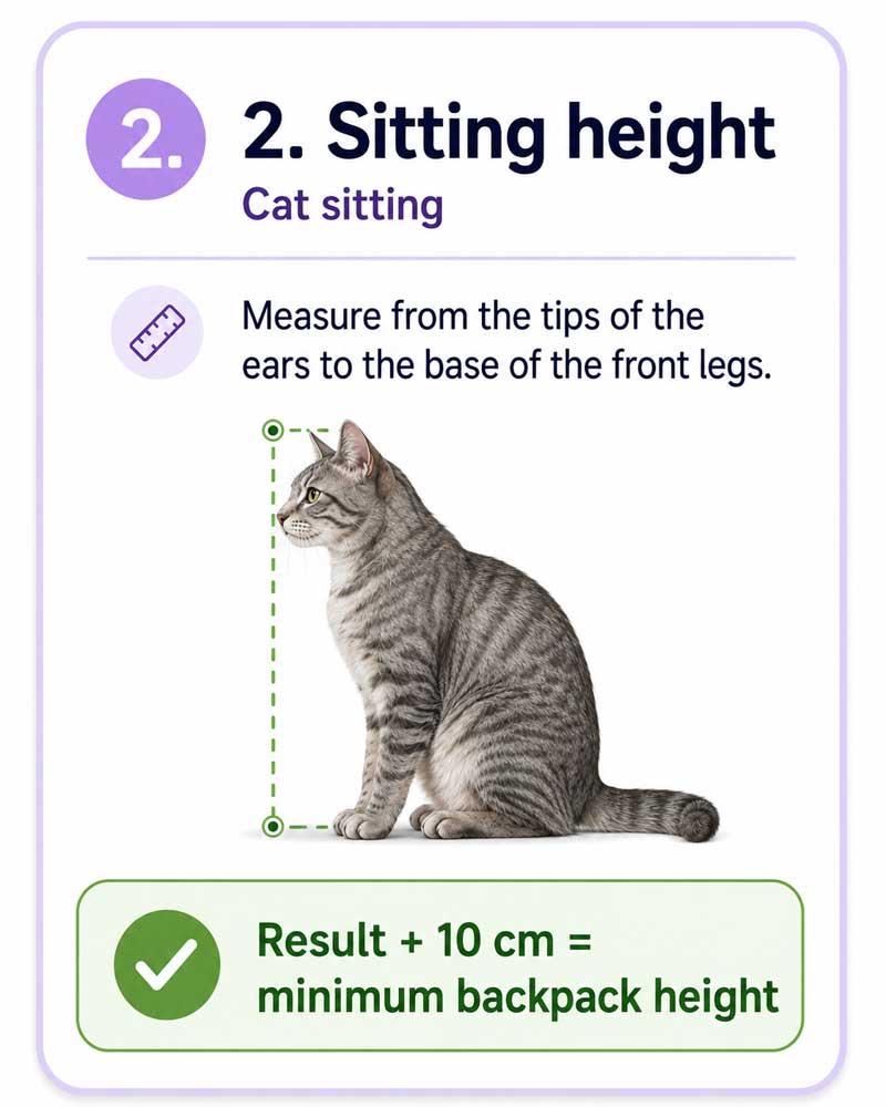How to measure a cat - step 2