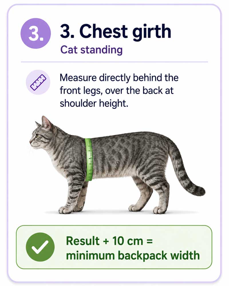How to measure a cat - step 3
