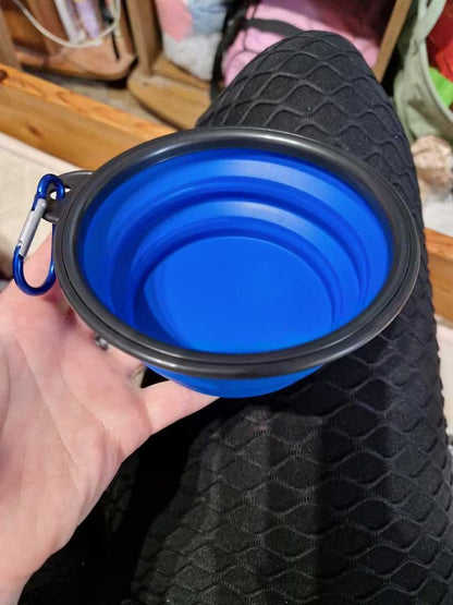 Portable silicone dog bowl 13x5.5cm, collapsible