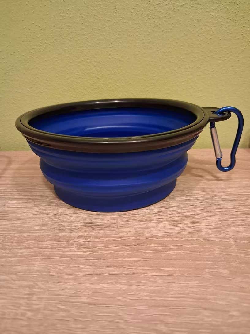 Portable silicone dog bowl 13x5.5cm, collapsible