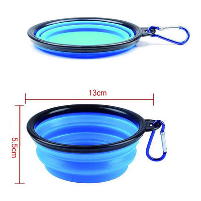 Portable silicone dog bowl 13x5.5cm, collapsible