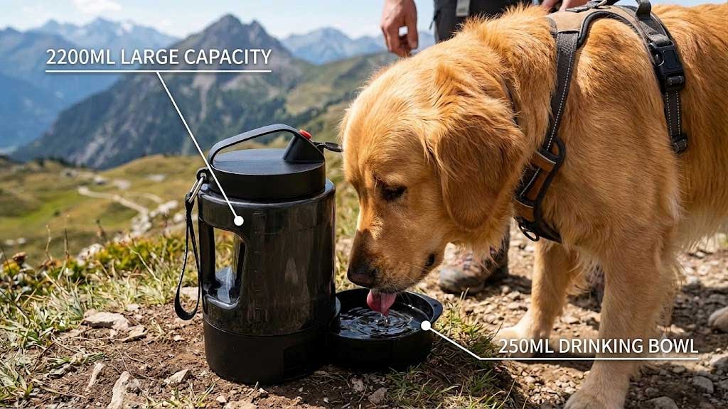 dog water bottle on the go