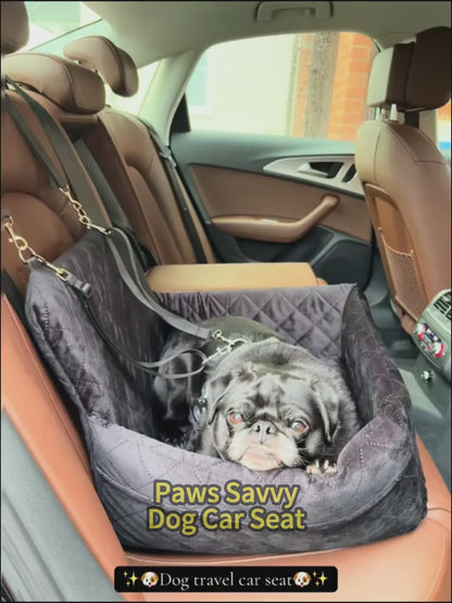 DoggoRide Dog booster seat 45x45x35 cm for one or two small dogs, puppies up to 9 kg like Chihuahua, Pomeranian, Yorkshire, Maltese