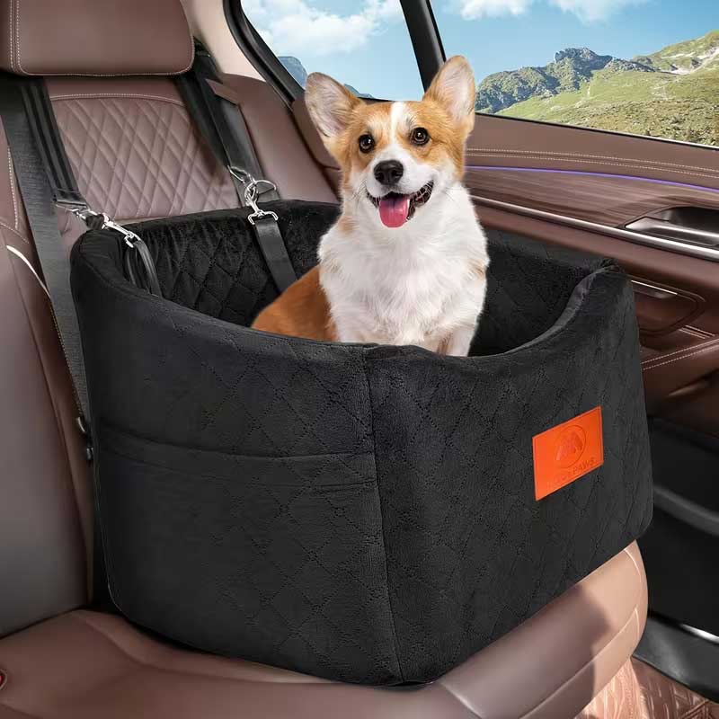 Raised car seat for small dogs 48x48x40 cm