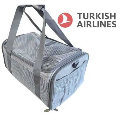 Turkish Airlines Ventora pet carrier 40x30x23 cm in-cabin, expandable