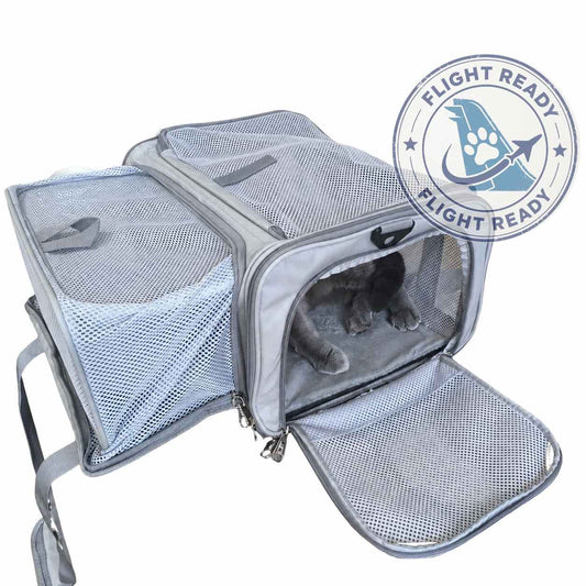 Ventora pet travel bag for 40x30x24cm airlines approved, expandable